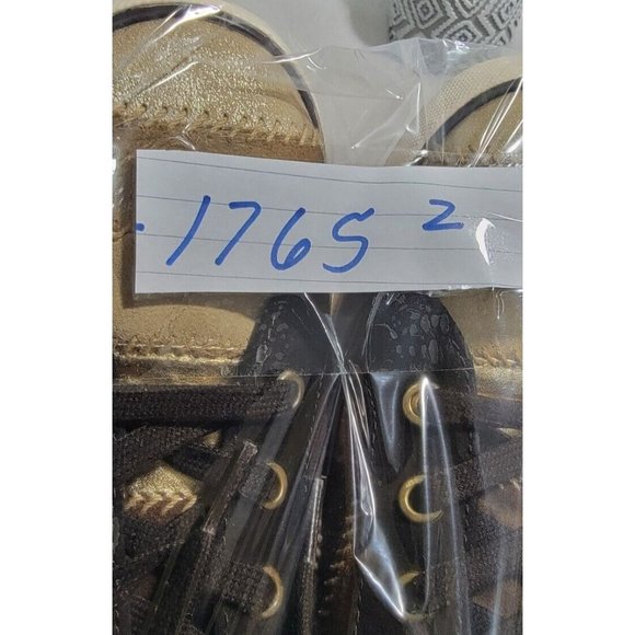 Coach Tamra Gold Brown Color-Block Lace-up Sneakers Women’s Size 9M - Picture 9 of 10